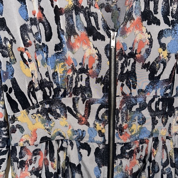 Sonic Youth Gray Abstract Print Dress Size S - Picture 2 of 5